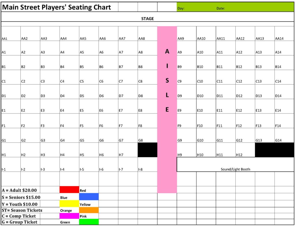 Mainstreet Players MSP_seating_chart - Mainstreet Players